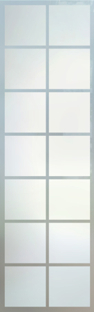 Door Glass Insert featuring Frosted Glass Design Etched Glass by Sans Soucie Art Glass with Custom Geometric Design Panes