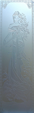 Entry Insert with Frosted Glass Portraitures Printemps Design by Sans Soucie