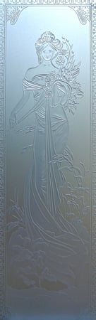 Door Glass Insert with Frosted Glass Portraitures Printemps Design by Sans Soucie