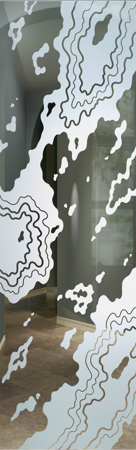 Door Glass Insert with sandblast Frosted Glass Design Art Glass Featuring Sandblast Etched Glass by Sans Soucie