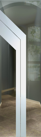 Door Glass Insert with Frosted Glass Geometric Angled Bands Design by Sans Soucie