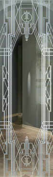 Interior Insert with a Frosted Glass Art Deco Art Deco Design for Not Private by Sans Soucie Art Glass