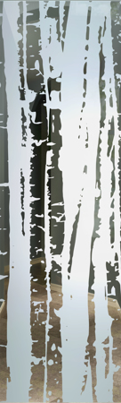 Interior Glass Insert with Frosted Glass Tree Aspen Pattern Design by Sans Soucie
