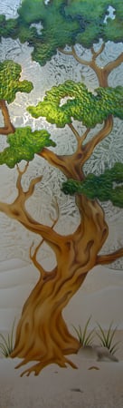 Door Glass Insert with sandblast Frosted Glass Design Art Glass Featuring Sandblast Etched Glass by Sans Soucie