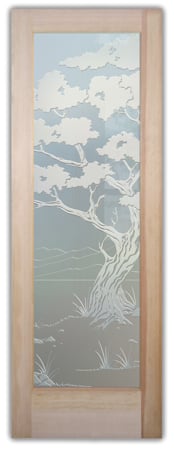 Interior Door with sandblast Frosted Glass Design Art Glass Featuring Sandblast Etched Glass by Sans Soucie