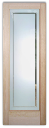 Front Door with Frosted Glass Borders 2 Pinstripe Border Design by Sans Soucie