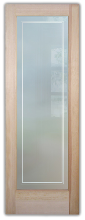 Interior Door with Frosted Glass Borders 2 Pinstripe Border Design by Sans Soucie