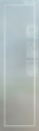 Interior Glass Insert with Frosted Glass Borders 2 Pinstripe Border Design by Sans Soucie