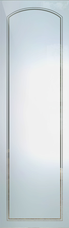 Interior Glass Insert with sandblast Frosted Glass Design Art Glass Featuring Sandblast Etched Glass by Sans Soucie