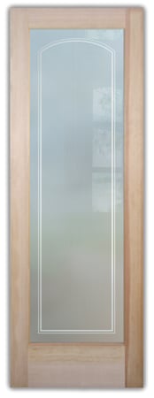 Interior Door with sandblast Frosted Glass Design Art Glass Featuring Sandblast Etched Glass by Sans Soucie