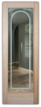 Front Door with Frosted Glass Borders Radius Border Design by Sans Soucie