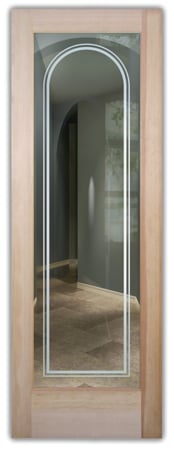 Front Door with Frosted Glass Borders Radius Border Design by Sans Soucie