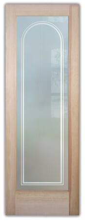 Interior Door with Frosted Glass Borders Radius Border Design by Sans Soucie