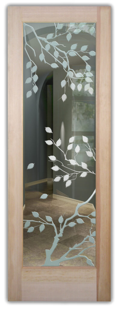 Clear Glass with Frosted Accent Cherry Tree 3D Design