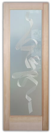 Interior Door with sandblast Frosted Glass Design Art Glass Featuring Sandblast Etched Glass by Sans Soucie