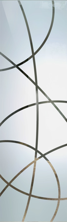 Door Glass Insert with Frosted Glass Geometric Crosscut Design by Sans Soucie