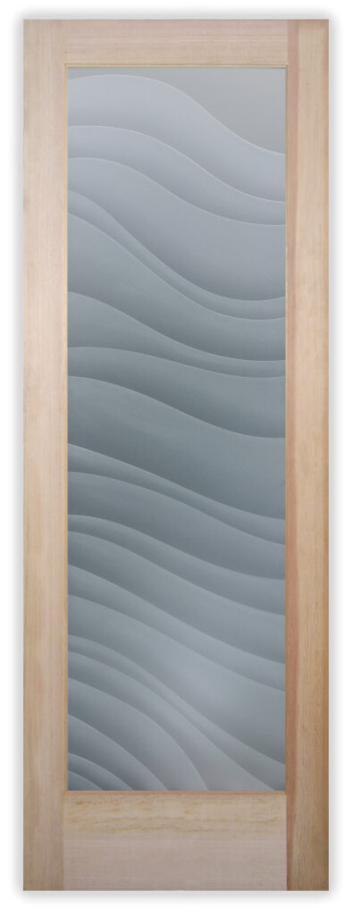 Glass Pantry Door featuring Dimensional 3D Design Dreamy Waves