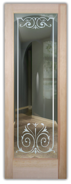 Handmade Sandblasted Frosted Glass Front Door for Not Private Featuring a Traditional Design Elegant by Sans Soucie