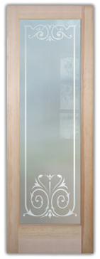 Handmade Sandblasted Frosted Glass Interior Door for Private Featuring a Traditional Design Elegant by Sans Soucie