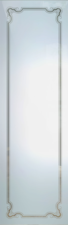 Door Glass Insert with Frosted Glass Borders Florence Border Design by Sans Soucie