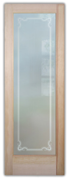 Interior Door with Frosted Glass Borders Florence Border Design by Sans Soucie