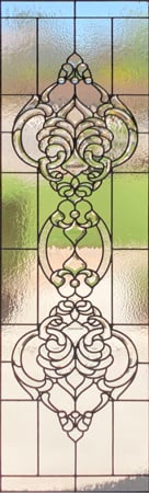 Door Glass Insert with Frosted Glass Traditional Gannett Bevels Design by Sans Soucie
