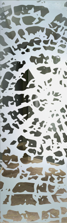 Door Glass Insert featuring Frosted Glass Design Etched Glass by Sans Soucie Art Glass with Custom Tree Design Grain