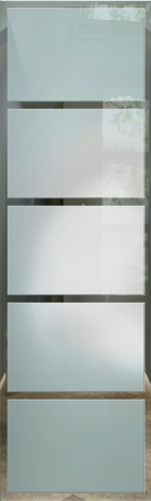 Door Glass Insert with Frosted Glass Geometric Grand Tall Design by Sans Soucie