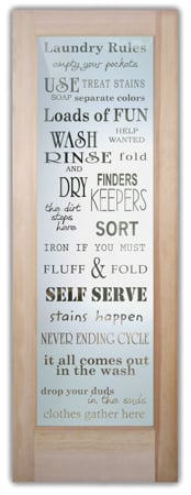 Laundry Room Door with sandblast Frosted Glass Design Art Glass Featuring Sandblast Etched Glass by Sans Soucie