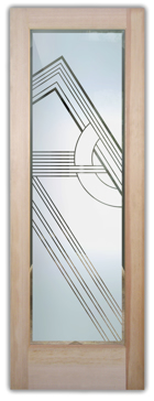 Interior Door with Frosted Glass Geometric Odyssey B Design by Sans Soucie