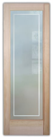 Interior Door with sandblast Frosted Glass Design Art Glass Featuring Sandblast Etched Glass by Sans Soucie