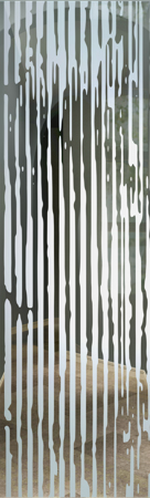 Interior Glass Insert with sandblast Frosted Glass Design Art Glass Featuring Sandblast Etched Glass by Sans Soucie