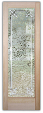 Handmade Sandblasted Frosted Glass Front Door for Semi-Private Featuring a Traditional Design Rochelle by Sans Soucie