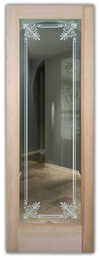 Handmade Sandblasted Frosted Glass Interior Door for Not Private Featuring a Traditional Design Rochelle by Sans Soucie