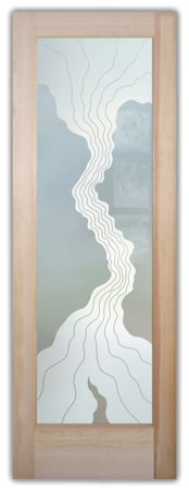 Interior Door with sandblast Frosted Glass Design Art Glass Featuring Sandblast Etched Glass by Sans Soucie