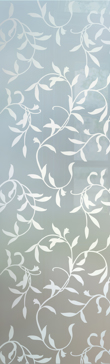 Handmade Sandblasted Frosted Glass Interior Insert for Private Featuring a Foliage Design Vines by Sans Soucie