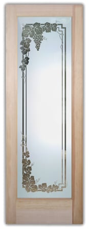 Pantry Door with sandblast Frosted Glass Design Art Glass Featuring Sandblast Etched Glass by Sans Soucie