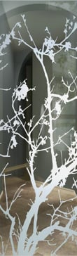Interior Insert with Frosted Glass Asian Wild Cherry Design by Sans Soucie