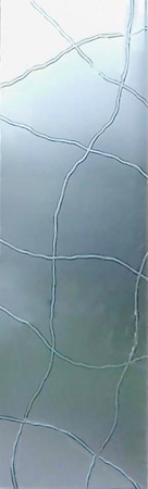 Door Glass Insert featuring Frosted Glass Design Etched Glass by Sans Soucie Art Glass with Custom Geometric Design Linean