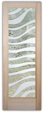 Front Door with Frosted Glass Wildlife Zebra Stripes Design by Sans Soucie