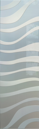 Interior Glass Insert with Frosted Glass Wildlife Zebra Stripes Design by Sans Soucie