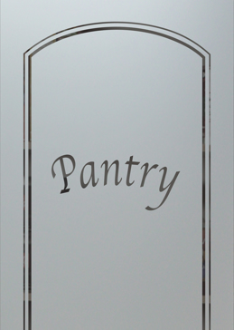 Semi-Private Pantry Insert with Sandblast Etched Glass Art by Sans Soucie Featuring Classic Arched Traditional Design