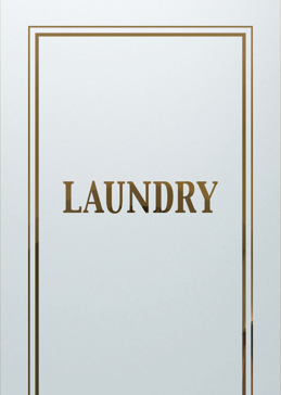 Custom-Designed Decorative Laundry Insert with Sandblast Etched Glass by Sans Soucie Art Glass Handcrafted by Glass Artists