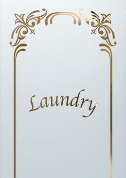Laundry Insert with Frosted Glass Traditional Lenora Design by Sans Soucie