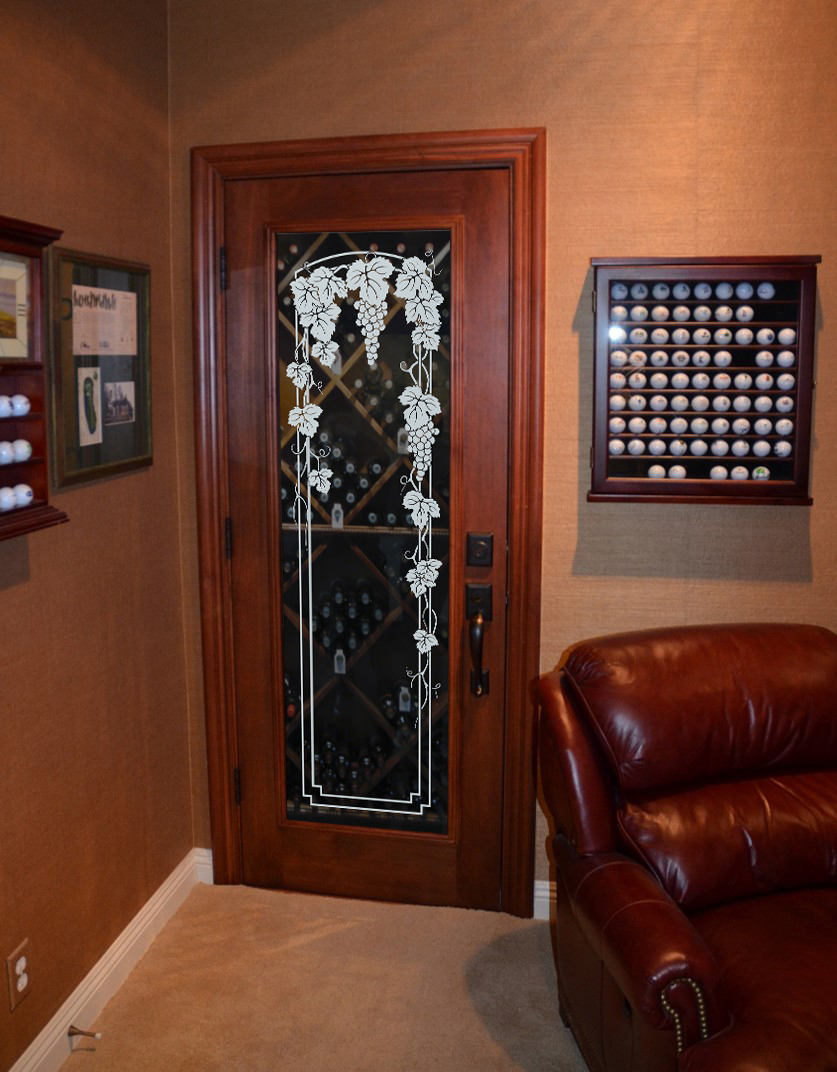 Basement wine cellar door