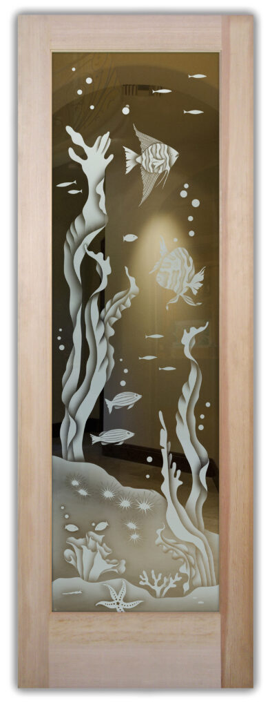 Clear Glass with 2D Frosted Accents