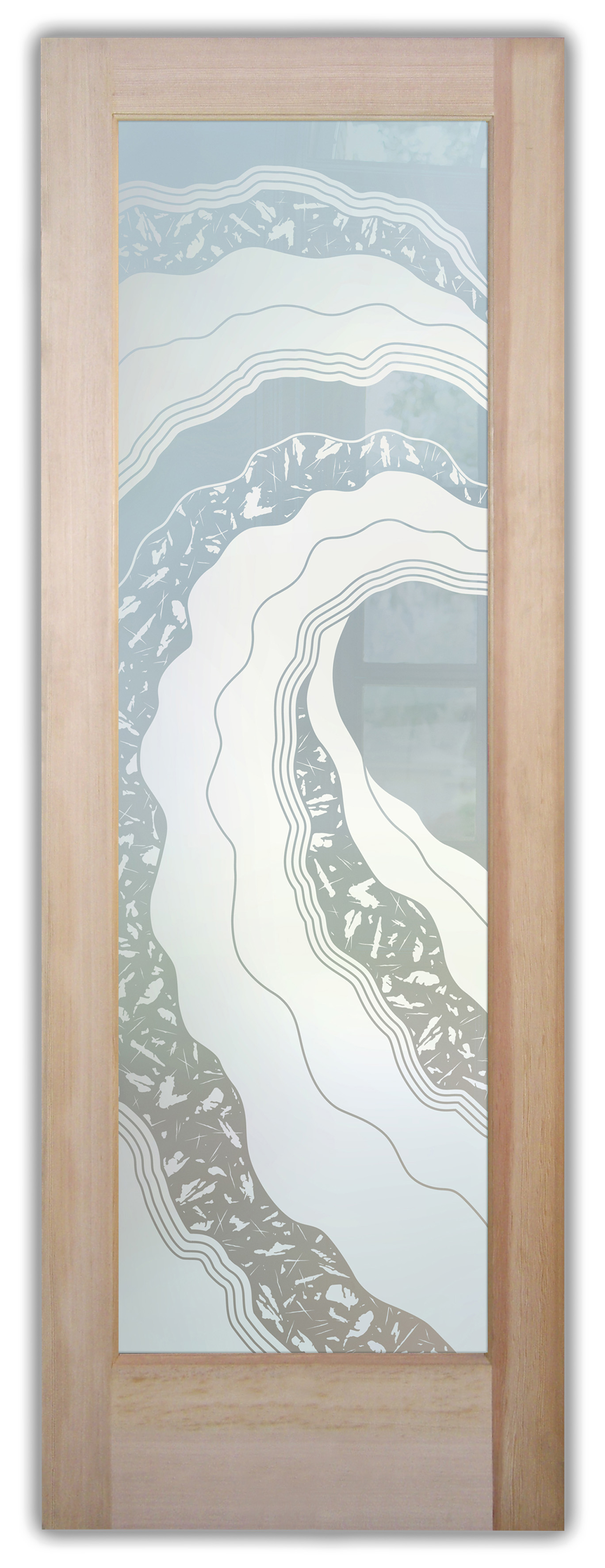 Glass interior door for beach house