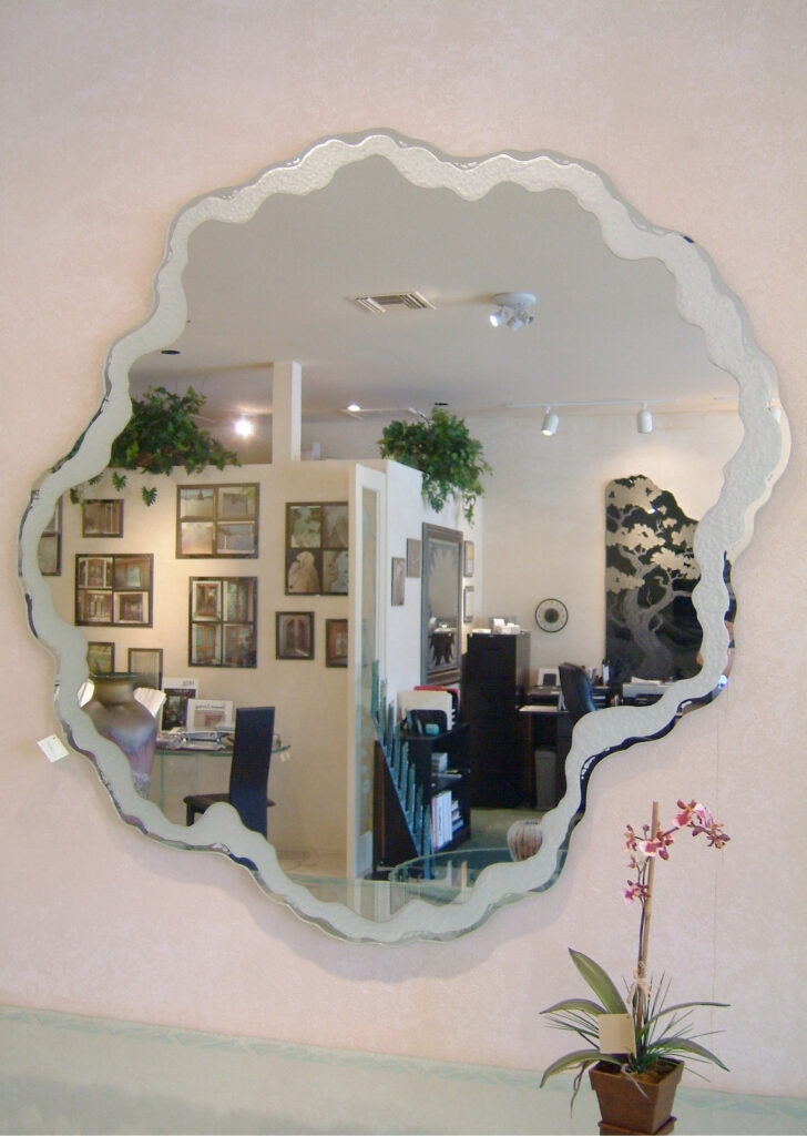 Hand-Carved & Painted Mirror