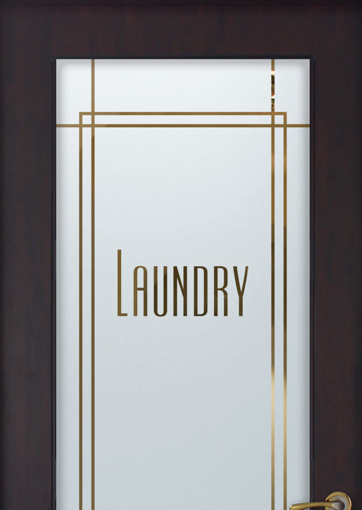 Laundry room glass door design idea