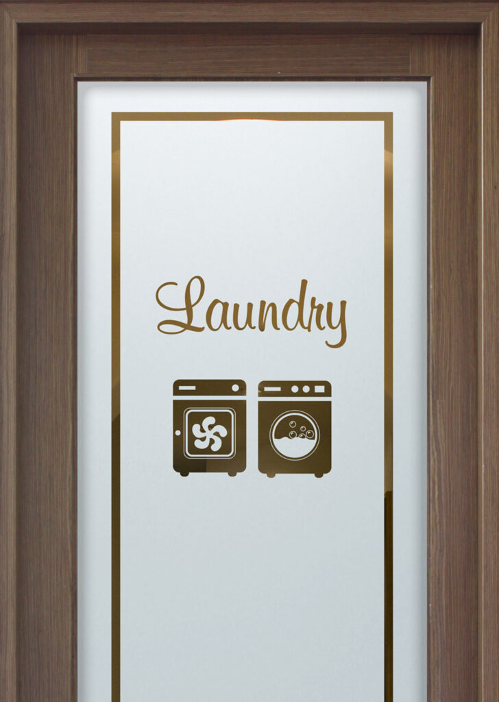 Laundry room door design idea - Sans Soucie Art Glass